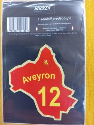 Autocollant carte Aveyron