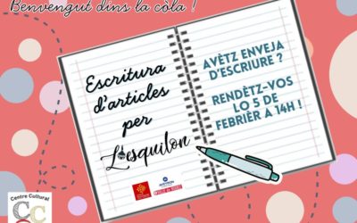 Talhièr d’escritura per l’Esquilon de la prima