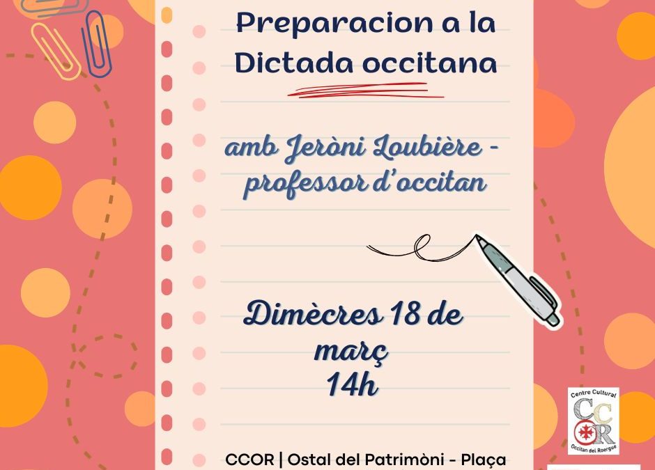Talhièr de lenga – preparacion a la dictada